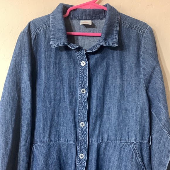 Wonder Nation Long Sleeved Button Down Dress Size L (10-12) - Picture 2 of 6